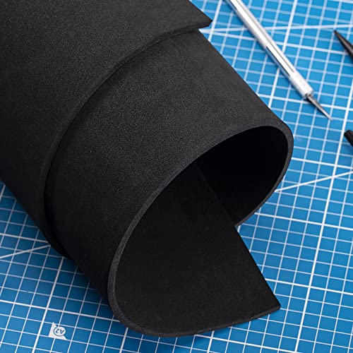 2-Pack Black Eva Foam Sheets roll, Premium eva Craft Foam 5mm Thick, 13.9" x 59", High Density 86kg/m3 for Halloween Cosplay Costume, Crafts, DIY Projects by MEARCOOH - color: 2PCS:Black, size: Thickness-5mm