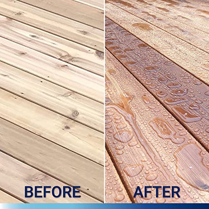 Seal-Once Marine Waterproof Wood Sealer and Stain, Bronze Cedar, 1 Gallon | Waterproof Sealant, Wood Stain and Sealer in One - color: Bronze Cedar, size: 1 Gallon