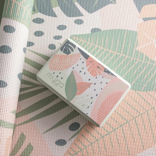 MYGA Yoga Block,Lightweight EVA Foam Yoga Brick,High Density Non-Slip Block for Yoga Poses, Pilates, Balance and Flexibility - color: Palm, size: One Size