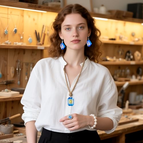 Resin Earring Molds, Set of 3 Earring Casting Molds Gem Style | Geometric Moon Star Clouds Shaped Earring Silicone Molds for Epoxy Resin Casting, Pendant Jewelry Keychain DIY Craft Gift - color: 3PCS Geometric Pendant Molds
