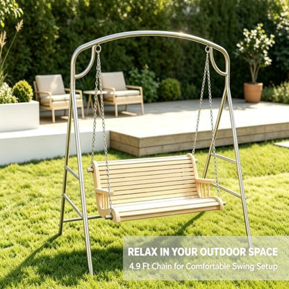 2 Pack 304 Stainless Steel Porch Swing Chains Kit, 59" Length - size: 59 in x 2pc
