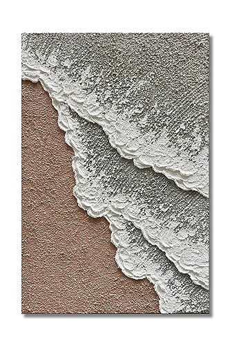 Limiyer Art 36x24 inch Hand painted Beach wave Landscape Oil painting Modern Abstract Texture Canvas Painter living wall Decorative art - color: YI035