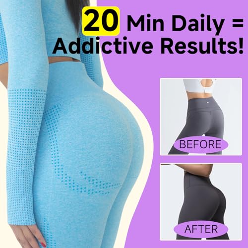 Resistance Bands, Fabric Workout Bands for Women & Men, Cloth Booty Resistance Loop Bands, Thick Squat Bands for Home Fitness, Gym, Yoga, Pilates for Butt Legs Thigh Hip Glute (Purple 50–70 lbs)