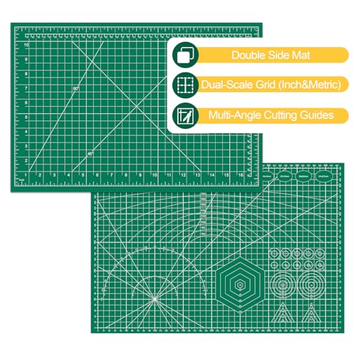 5 Packs Self Healing Cutting Mat Bulk 12"x18" Rotary Cutting Sewing Mats A3 | Cutting Board for Fabric Crafting Sewing Scrapbooking Quilting, Precision Cutting, Double Sided 5-Ply