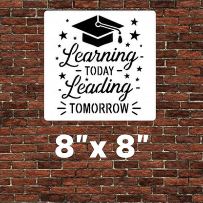 School Stencil Set – Back to School, Learn, Knowledge, Books, Graduation, Be Kind, Classroom Wall Art – DIY Painting, Craft Stencils