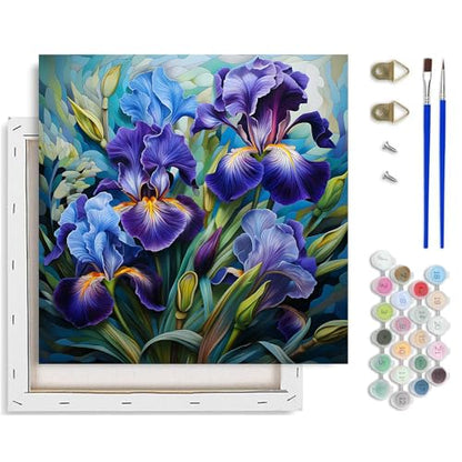 TCDZMYGS Flower Paint by Numbers Kit for Adults Beginner,10x10 inch | Paint by Number for Beginner,Adult Paint by Number,HD Color Canvas,DIY Tool Kits,Stress Relief Craft,Great Gift,With Frame - color: diamond art-flower-1030-2