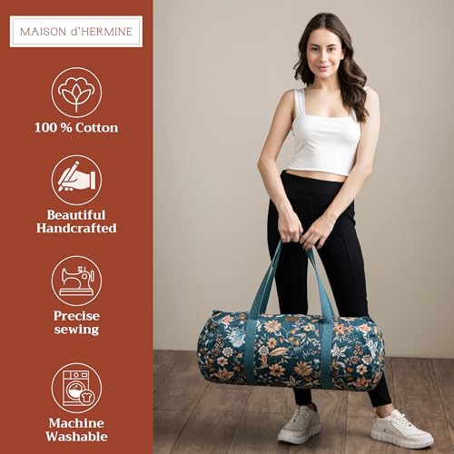 Maison d' Hermine Yoga Mat Duffle Bag Gym Tote Yoga Mat Carry Bag - color: Luxury Loft - Dark Teal, style: Yoga Mat Gym Bag