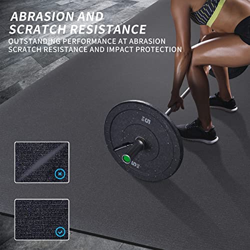 MRO Extra Large Exercise Mat 8'x4.5'/7'x4.5'/6'x4.5'(7mm) - color: Black, size: 7*4.5 FT