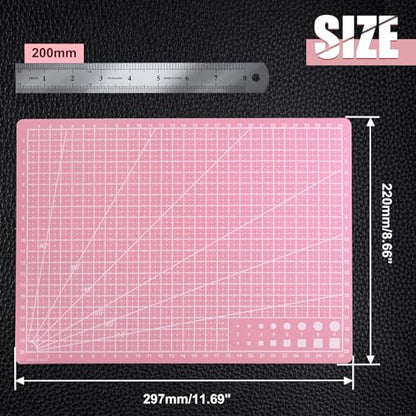 Exacto Knife for Crafting Precision Carving Hobby Knife Kit | A4 Self Healing Cutting Craft Mat 20 CM Steel Ruler 30 PCS #11 Hobby Blades for DIY, Art, Cutting, Carving, Scrapbooking