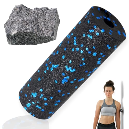 Mini Massage Foam Roller High Density - 100% Recycled Non-Toxic Material - Portable Pocket-Sized for Travel - Foot Arch,Legs & Arms Pain Target - Waterproof and Durable 15x6cm(Blue) - color: Blue
