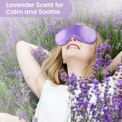 SuzziPad Hot & Cold Lavender Eye Pillow for Relaxing, Purple, 6 Packs | Washable Weighted Yoga Eye Mask For Meditation, Dry Eye Soothing & Sleep; Blocks Light, Soothes Migraines & Ocular Discomfort