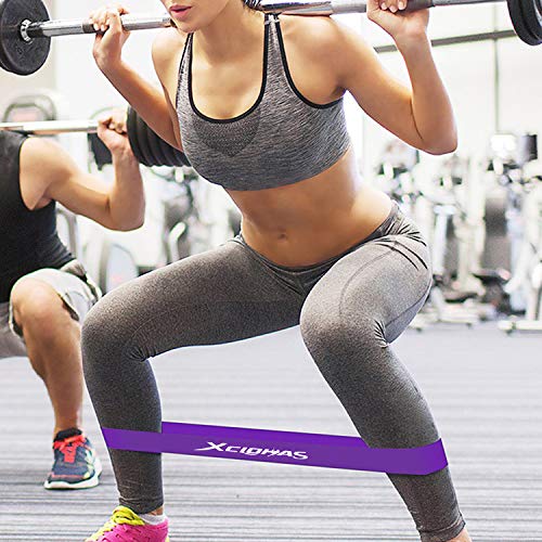 Mini Loop Resistance Bands with User Guide and Carry Bag, Exercise Bands for Legs and Butt Stretching Workout Home Yoga Fitness Training Equipment 12" x 2"