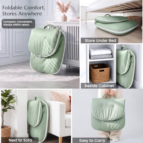 ZonLi Adjustable Floor Chair with Back Support - color: Green