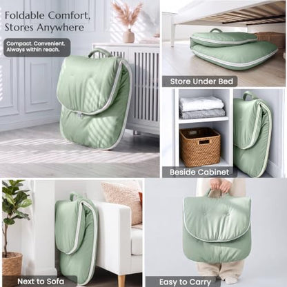ZonLi Adjustable Floor Chair with Back Support - color: Green