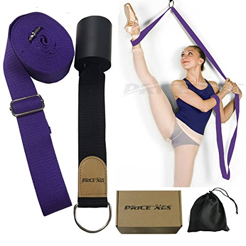 Leg Stretch Band - To Improve Leg Stretching - Easy Install on Door - Perfect Home Equipment For Ballet, Dance And Gymnastic Exercise Flexibility Stretching Strap Foot Stretcher Bands - color: purple