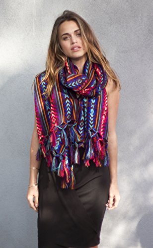 Del Mex Mexican Rebozo Shawl Blanket Doula - color: Burgandy, size: Regular (6 ft x 2.5 ft)