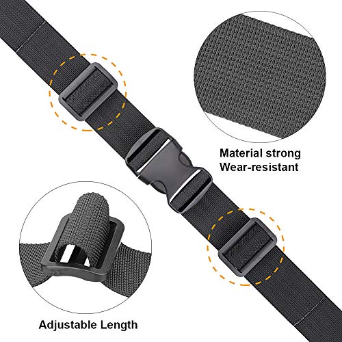 MAGARROW 1.5" Utility Straps with Buckle Adjustable, 4-Pack (Black, 9.5 feet Long) - color: Black, size: 1.5 in x 9.5 ft