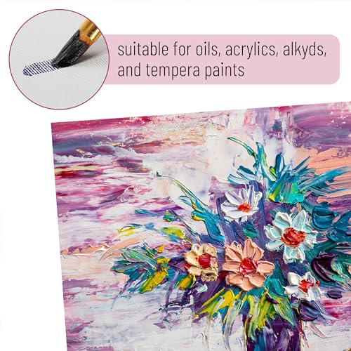 Mr. Pen- Canvas Panels, 5 Pack, 4x4, 5x7, 8x10, 9x12, 11x14 Inches | Triple Primed for Oil & Acrylic Paints, Canvas Boards for Painting, Painting, Blank Canvas for Painting, 3mm Thickness - size: 4x4, 5x7, 8x10, 9x12, 11x14 Inches
