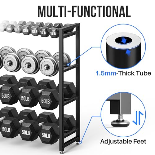 3 Tier Dumbbell Rack, Weight Rack for Home Gym - size: 4 Tier