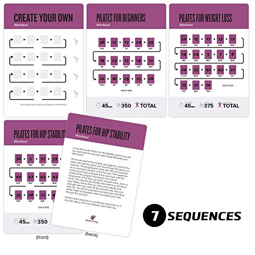 NewMe Fitness Pilates Workout Cards - 50 Card Exercise Deck - style: Pilates