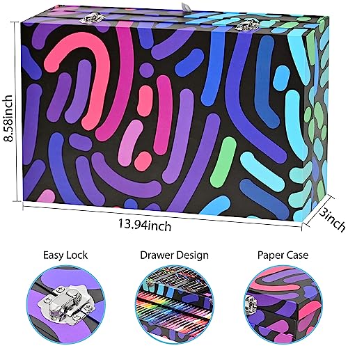 Coloring Art Set，147pc Art Drawing Supplies,Painting Coloring Kit,Portable Crafts Supplies for Kids,Adult,Teens，As Gift for Girls Ages 7 8 9 10 11 12 and up(147 Pieces)