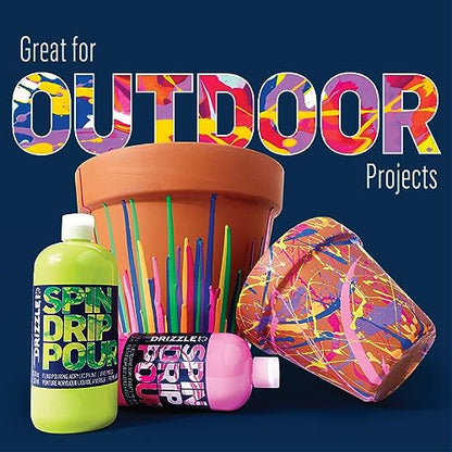 FolkArt Drizzle Opal Crush Glitter Pre-Mixed Fluid Acrylic Pouring Paint, 9 fl oz Premium Paint Perfect for Indoor & Outdoor Arts and Crafts Projects, 61838