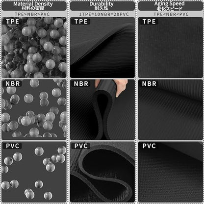 Readaeer Foldable Yoga Mat for Travel Folding Yoga Mat 6mm Thick with Carrying Bag, Non-Slip TPE Exercise Pilates Mat for 72" L x 24" W x 0.24 Inch - color: Black