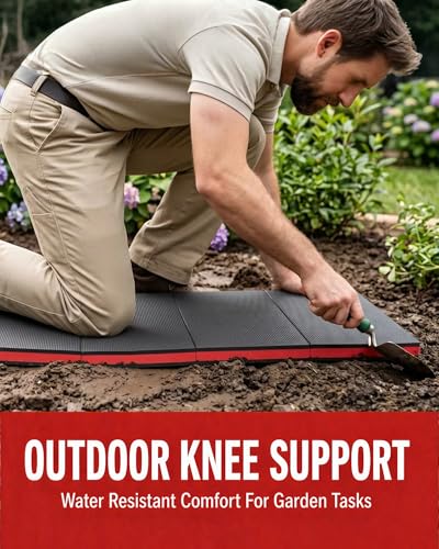 Mechanic Mat, 47.2 x 15.7 x 1 Inch Foldable Mechanic Kneeling Pad, Red - color: Red
