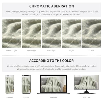 BOURINA Faux Throw Blanket, Soft Sofa Bed Blanket, Sage Green 50x60 inch - color: Sage Green