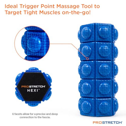 ProStretch Hexi, Mini Foam Roller for Sore Muscles & Deep Tissue Recovery | Travel Textured Foam Roller for Deep Tissue Therapy, Muscle Massage & Myofascial Trigger Point Release