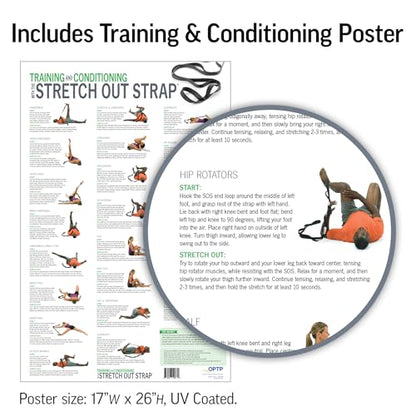 OPTP The Original Stretch Out Strap XL with Exercise Poster, USA Made