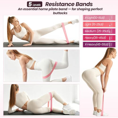 Pilates Kit for Home Workouts,Pilates Equipment for Women with 15" Ring