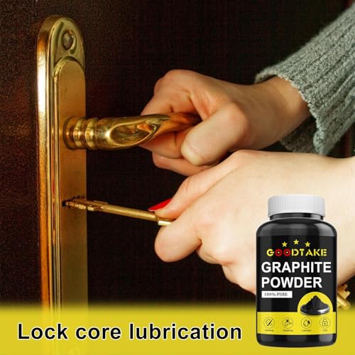 GOODTAKE Graphite Powder 1000 Mesh (Ultra Fine) - 13 Micron Powdered Graphite High Purity Lubricant for Locks, 3D Printing, DIY Crafts - Non-Toxic Dry Lubricant (2 Pounds) - size: 2 Pounds