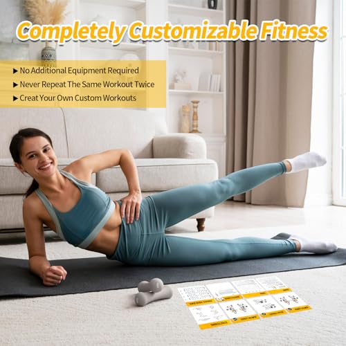 Bodyweight Workout Cards, 62 Exercises Cards Deck Large Size 5" x 3.5" Fitness Cards for Women & Men, Beginner Fitness Guide to Training Exercises at Home or Gym (Bodyweight,Vol 2) - style: Bodyweight Vol2