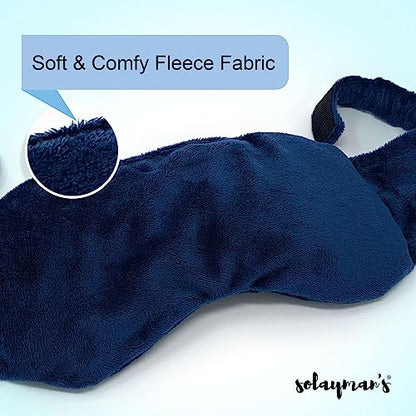 Weighted Lavender Eye Mask for Sleeping, Yoga, Dry Eyes - Great Relaxation Gifts for Mom, Dad, Women, Men - Aromatherapy Lavender Eye Pillow Gift (Navy Blue) - color: Navy Blue
