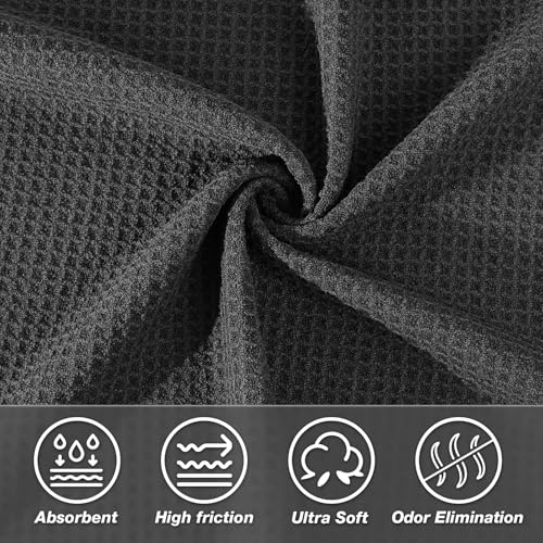Hot Yoga Mat Towel, Non-Slip Grip Microfiber 28x72in - color: Black, size: 28 inch X 72 inch