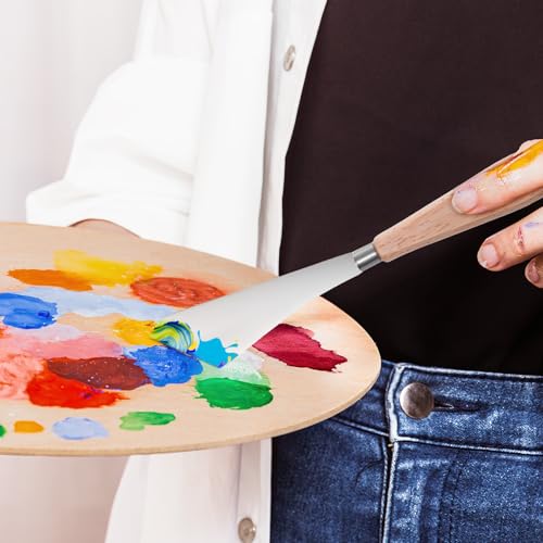 Giantree 5Pcs Painting Knife Set, Palette Knife Oil Paint Brushes Sets, Oil Painting Supplies Painting Kit, Pallet Knife Paint Knife Pallet Knife for Acrylic Paint for Oil Canvas Acrylic Painting