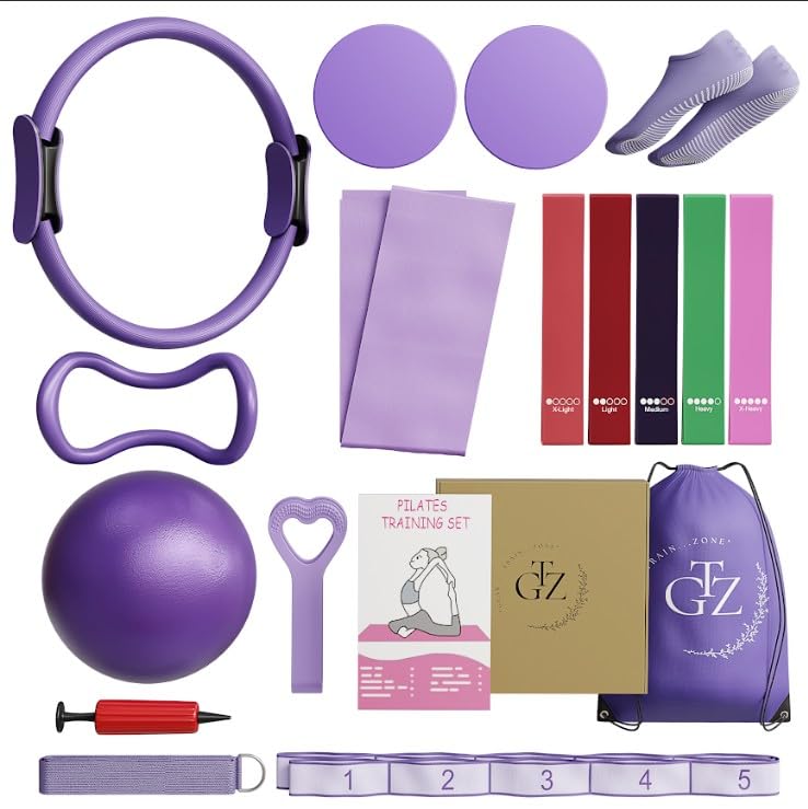 Pilates Equipment, Pilates Reformer, Home Pilates Kit - color: Purple