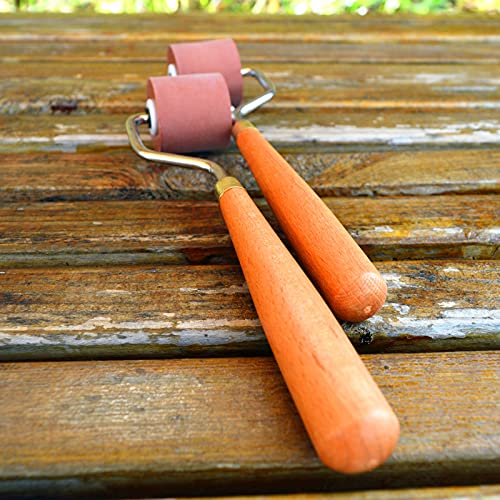 BANLTRE Rubber Brayer Roller for Printmaking, Ideal for Anti Skid Tape Construction Tools, Print,Craft Stamping Brayers for Wallpapers and Scrapbooks (1.18") - size: 1.18"