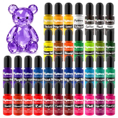 Epoxy Resin Pigment - 36 Color Liquid Translucent Colorant, Highly Concentrated Dye for DIY Jewelry Making, AB Coloring Paint, Craft 6ml Each - color: 36 Colors-6ml