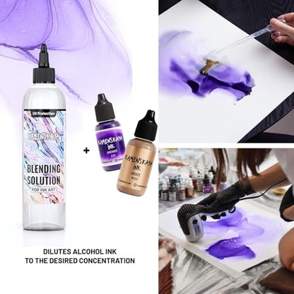 Kamenskaya Alcohol Ink Set with Alcohol Ink Blending Solution