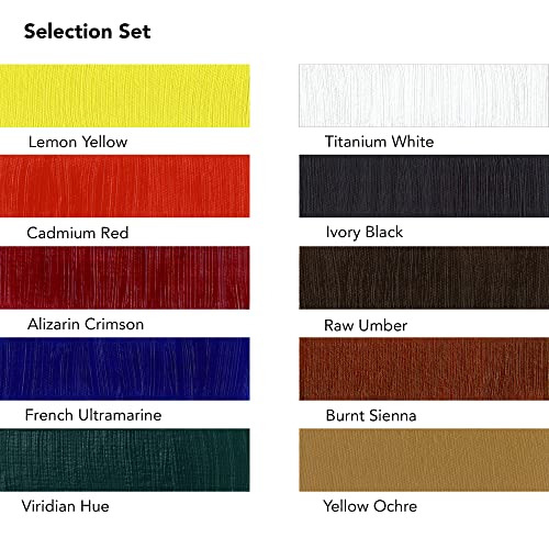 Daler Rowney Georgian 10-Tube Selection Artist Oil Paint Set - Painting Set for Canvas Paper and More - Oil Painting Supplies for Artists and Students - Oil Paints for All Skill Sets - style: 10 Pack