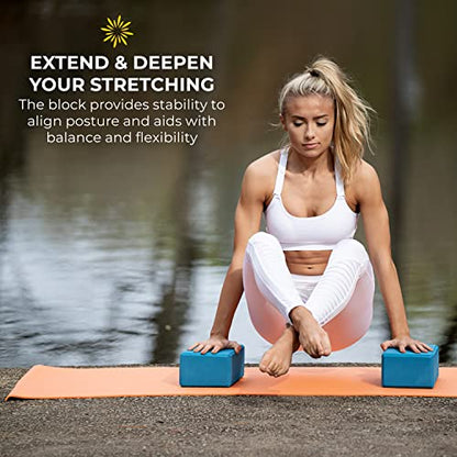Bulk 4in Foam Yoga Blocks, 10 Pack - color: Oceanside