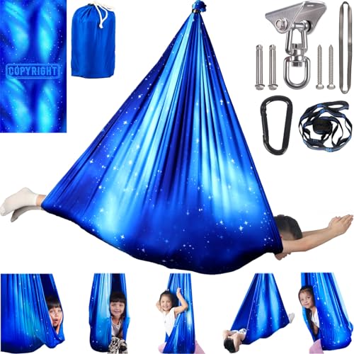 Sensory Swing for Kids Indoor & Outdoor (Star Blue) - color: Star Blue