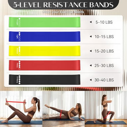 Pilates Kit, 13.5" Pilates Ring with Mini Ball & Resistance Bands | Home Pilates Equipmen Set, Magic Circle Ring with Anti-Slip Handles for Beginners, Workout Guide Included - color: Pilates Kit - Black