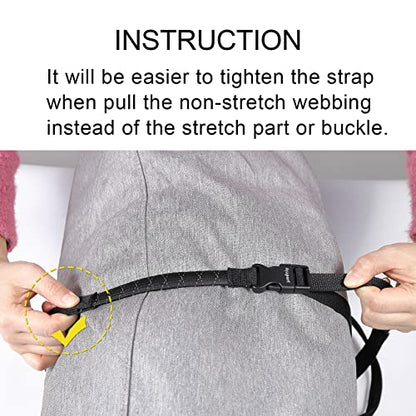 Ayaport Utility Straps with Buckle Quick-Release Adjustable Nylon Straps Black 4 Pack (Stretch-0.75"x48") - size: 0.75"x48"