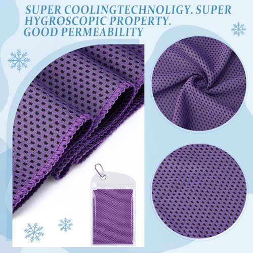 Honoson 30 Pack Cooling Towels for Neck and Face, 27 x 16 in, Bright Color - color: Bright Color