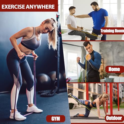 Resistance Bands, Pull Up Assistance Bands Set for Men & Women, Exercise Workout Bands for Working Out, Muscle Training, Physical Therapy, Body Stretching