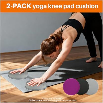 Yoga Knee Pad, 1.57 Inch Thick, Memory Foam and EPE Foam, Waterproof and Non-Slip, for Knees Elbows Wrist Hands Head Yoga Pilates Work Out Kneeling Pad, Exercise Mat 2 - color: Light Gray