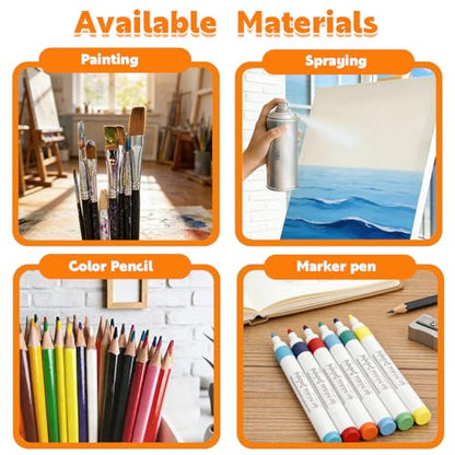 9 Pcs Mandala Stencils for Painting Reusable Plastic 6×6 Inch Mandala Dot Stencils Drawing Templates for Crafts DIY Wall Canvas Notebook Knit Card Wood